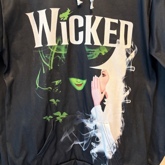 Wicked the Broadway Show Musical Lightweight Hoodie Womens size XL (extra large) - Picture 5 of 13